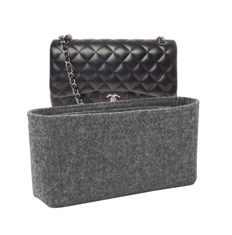 Lckaey Purse Organizer for classic flap bag insert maxi bags Shaper Purse Insert - Premium Insert 2009lightgray-XL - Image 1