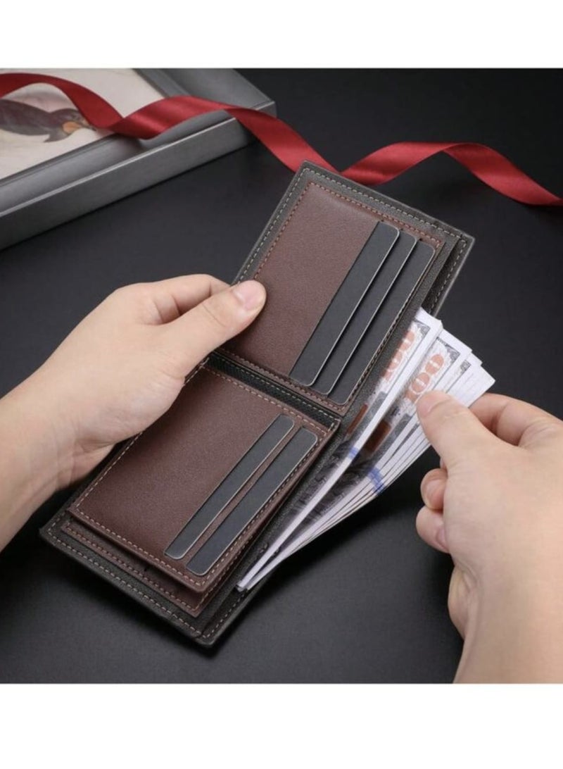 يوكا محفظة رجالية جديدة ذات جيوب وخصائص متعددة، بطابع جذاب وبأسلوب أوروبي وأمريكي، قصيرة وكاجوال - Image 2