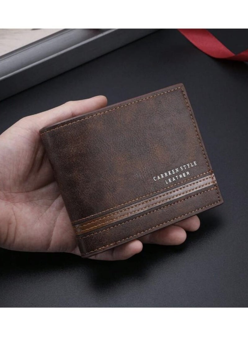 Generic - New Men's Wallet with Multiple Pockets and Features, Attractive Character and European and American Style, Short and Casual - Image 1