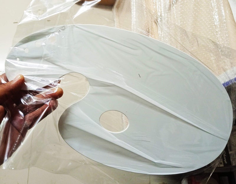 Kabeer Art Oval Acrylic 12 x 7 inch Painting Palette with 4 Pc Synthetic Paint Brush Set - Image 5