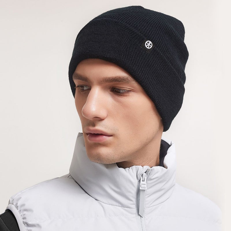 Warm Knit Beanie with Silk Lining - Image 1