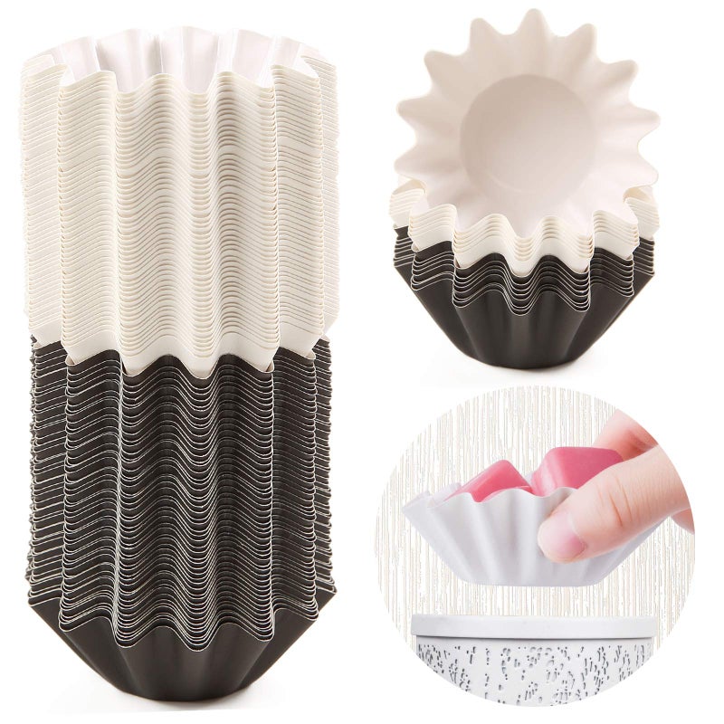 Wax Melt Warmer Liners Reusable  Leakproof Candle Warmer Liners Wax Tray for Scented WaxElectric Wax Warmers Plug in Warmers Candle WarmerWax Melter and Wax BurnerBlack 50pcs  White 50pcs