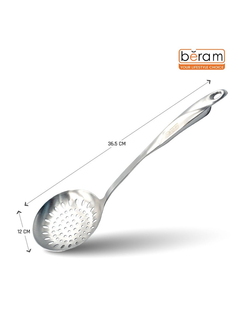 BERAM Cooking S Shaped Skimmer  Food Strainer  304 Stainless Steel Spatula  Kitchen Utensil  Spoon  100% Food Grade Compact Lightweight Silver - Image 2