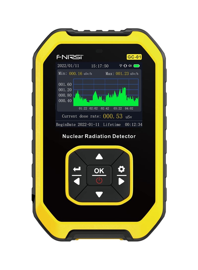 SYOSI Portable Geiger Counter with LCD Display for Radiation Measurement, Pocket-Sized Geiger Meter Rechargeable Nuclear Radiation Detector 5 Dosage Units Radiation Dosimeter Compact Geiger Counter - Image 1