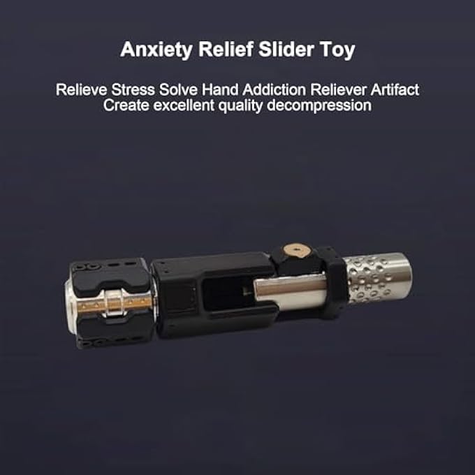Luocute Metal Slider Toy Anxiety Relief Stress Relief 5 Stage Push 2 Stage Slide Metal Slider Toy Magnetic Rotating Pocket Companion Stainless Steel Zinc Alloy Compact Silent Premium - Image 4