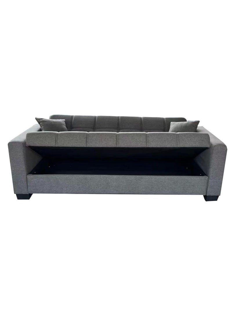 KARNAK Karnak Alba Sofa Cum Bed I Sleeping Fabric Sofa I Three Seat Sofa Bed I Modern Design Living Room Sofa K-S399  Grey 180X110X75 Cm  - Image 4