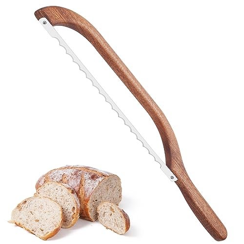Uprichya Bread Knife for Homemade Bread, Bread Slicer for Homemade Bread, Sourdough Bread Knife, Wooden Bread Bow for Sourdough -16" Bread Saw - Image 1