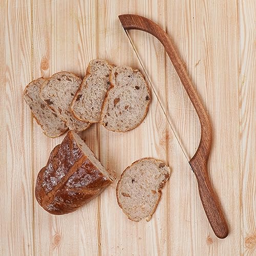 Uprichya Bread Knife for Homemade Bread, Bread Slicer for Homemade Bread, Sourdough Bread Knife, Wooden Bread Bow for Sourdough -16" Bread Saw - Image 3