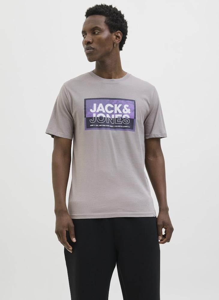 JACK & JONES 3 Pack Jcologan Summer Print Crew Neck T-Shirt  - Image 5