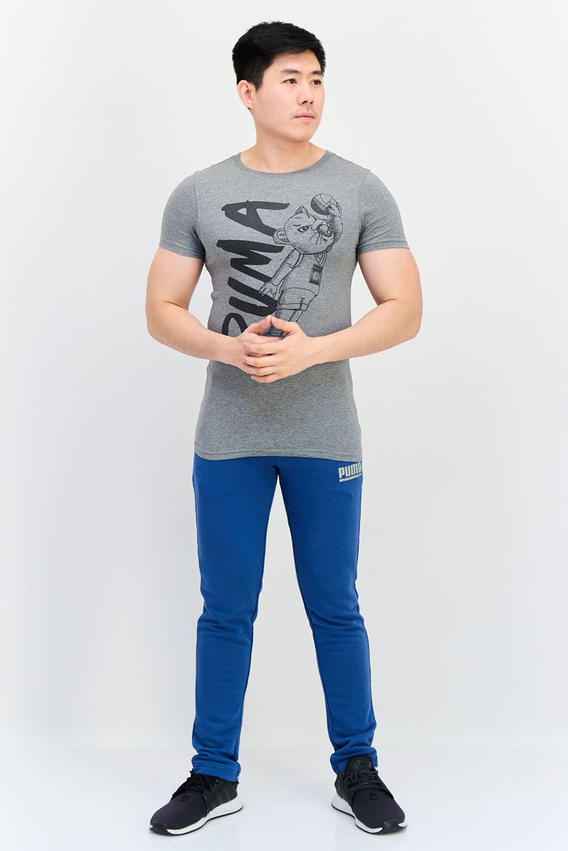 PUMA Men Slim Fit Graphic Print Outdoor T-Shirt, Grey - Image 4