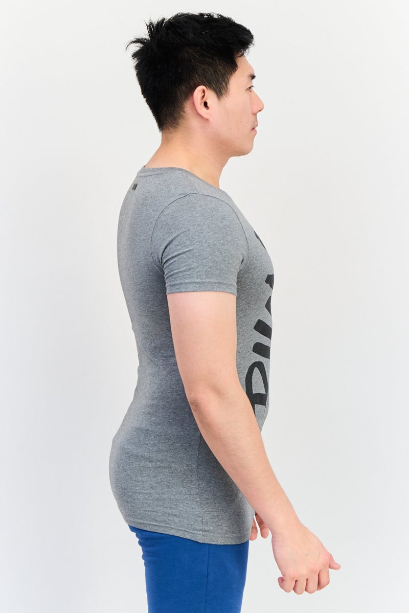 PUMA Men Slim Fit Graphic Print Outdoor T-Shirt, Grey - Image 2