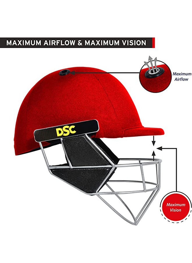 DSC SCUD Cricket Helmet | Size: Medium | For Men & Boys | Fixed Spring Steel Grill | Adjustable Back Support Strap | Removable and washable sweatband | Lightweight  - Image 2