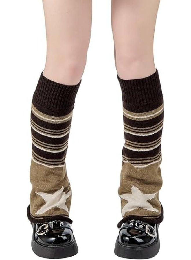 Leg Warmers Y2K Kawaii Leg Warmers for Girl Women Cute Knitted Socks Y2K Harajuku Goth Accessories, One Size - Image 1