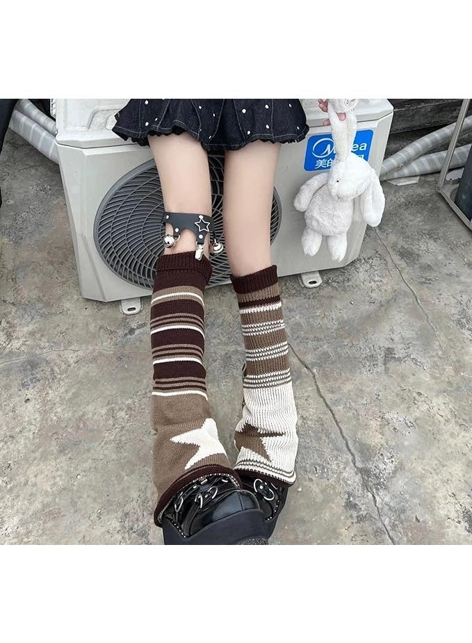 Leg Warmers Y2K Kawaii Leg Warmers for Girl Women Cute Knitted Socks Y2K Harajuku Goth Accessories, One Size - Image 3