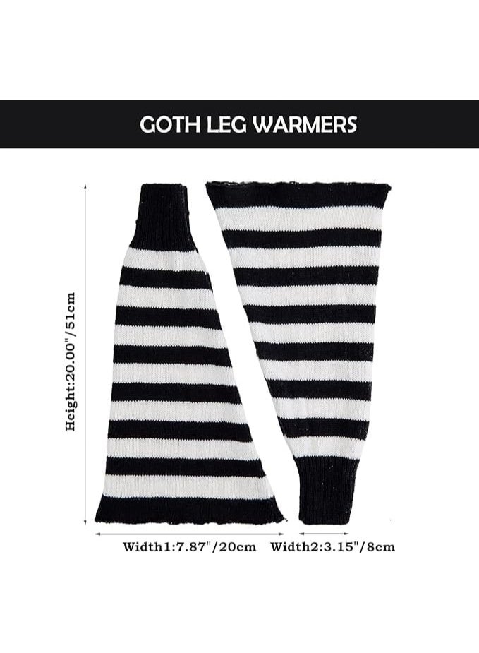 Leg Warmers Y2K Kawaii Leg Warmers for Girl Women Cute Knitted Socks Y2K Harajuku Goth Accessories, One Size - Image 2