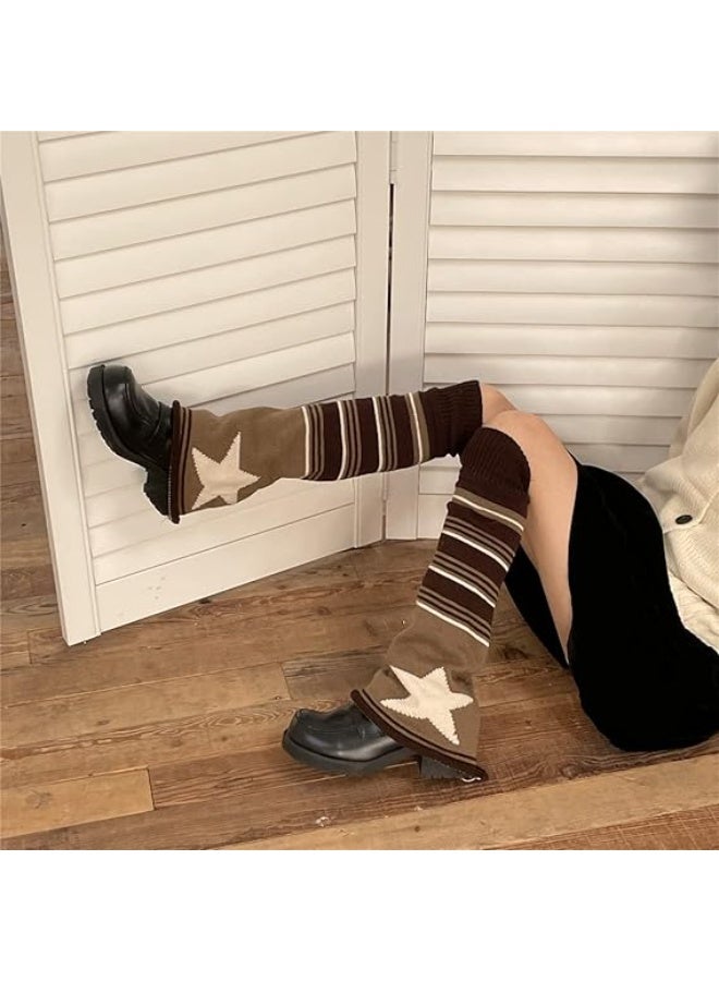 Leg Warmers Y2K Kawaii Leg Warmers for Girl Women Cute Knitted Socks Y2K Harajuku Goth Accessories, One Size - Image 4