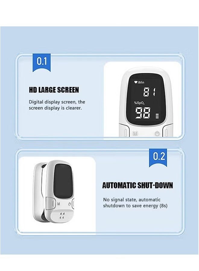 general Pulse Oximeter Fingertip, Oxygen Meter Finger Pulse Oximeter, Oximeter Blood Oxygen Saturation Monitor, Accurate SpO2 Pulse Reading, Portable OLED Display for Sports Enthusiasts Detection - Image 3