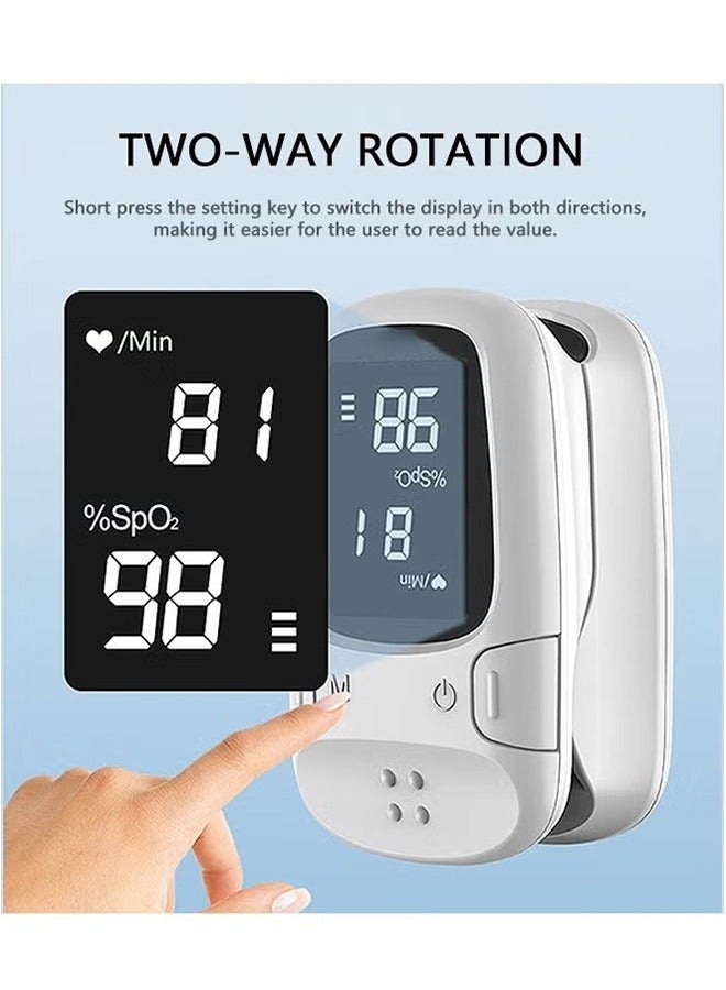 general Pulse Oximeter Fingertip, Oxygen Meter Finger Pulse Oximeter, Oximeter Blood Oxygen Saturation Monitor, Accurate SpO2 Pulse Reading, Portable OLED Display for Sports Enthusiasts Detection - Image 2