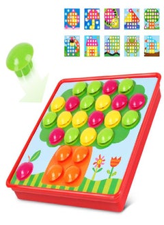 AMOSTING AMOSTING Color Matching Mosaic Pegboard Early Learning Educational Toys for Boys and Girls  - Image 1