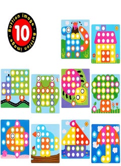 AMOSTING AMOSTING Color Matching Mosaic Pegboard Early Learning Educational Toys for Boys and Girls  - Image 2