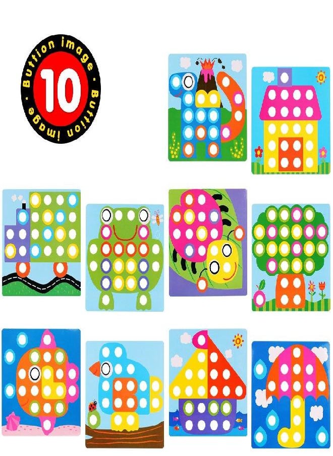 AMOSTING - AMOSTING Color Matching Mosaic Pegboard Early Learning Educational Toys for Boys and Girls - Image 1
