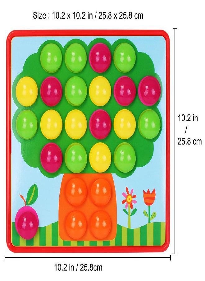 AMOSTING - AMOSTING Color Matching Mosaic Pegboard Early Learning Educational Toys for Boys and Girls - Image 1