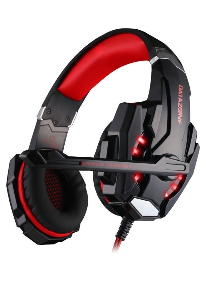 Datazone Wired Gaming Headset in Black Color with Professional Red Lighting, Noise Cancelling, and High-Precision Surround Sound – Compatible with PS5, PS4, PC, XBOX – High Quality and Designed for Gaming Enthusiasts - Image 5