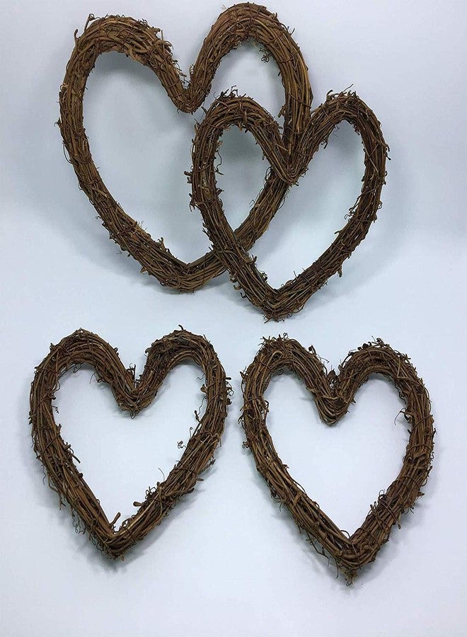 queenland Natural Grapevine Wreath Heart Shape Rustic DIY Wreath Crafts Base for Christmas Wreath Door Garland Wedding Party Home Decoration Hanging Wreath 10 inches - Image 2