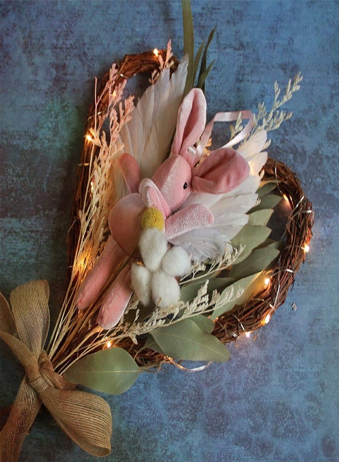 queenland Natural Grapevine Wreath Heart Shape Rustic DIY Wreath Crafts Base for Christmas Wreath Door Garland Wedding Party Home Decoration Hanging Wreath 10 inches - Image 5