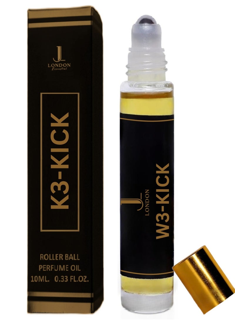 JAN LONDON ESSENTIAL ATTAR OIL: Unisex Perfume Oil | Vegan Ittar Roll-On Perfume, 10ml - Inspired by Dior Sauvage (W3-KICK) - Image 1