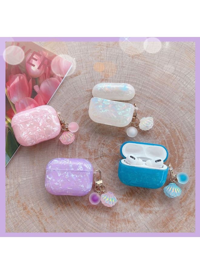 Generic - Shell Pattern Suitable For Airpods Pro Protective Case TPU Full Coverage Soft Belt Pendant 3 Generation For Apple 2 Bluetooth Earphone Case-Color:Color-Applicable Model:Airpods Pro - Image 1