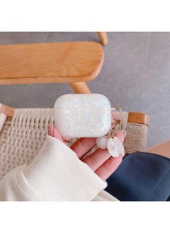 Shell Pattern Suitable For Airpods Pro Protective Case TPU Full Coverage Soft Belt Pendant 3 Generation For Apple 2 Bluetooth Earphone Case-Color:Color-Applicable Model:Airpods Pro