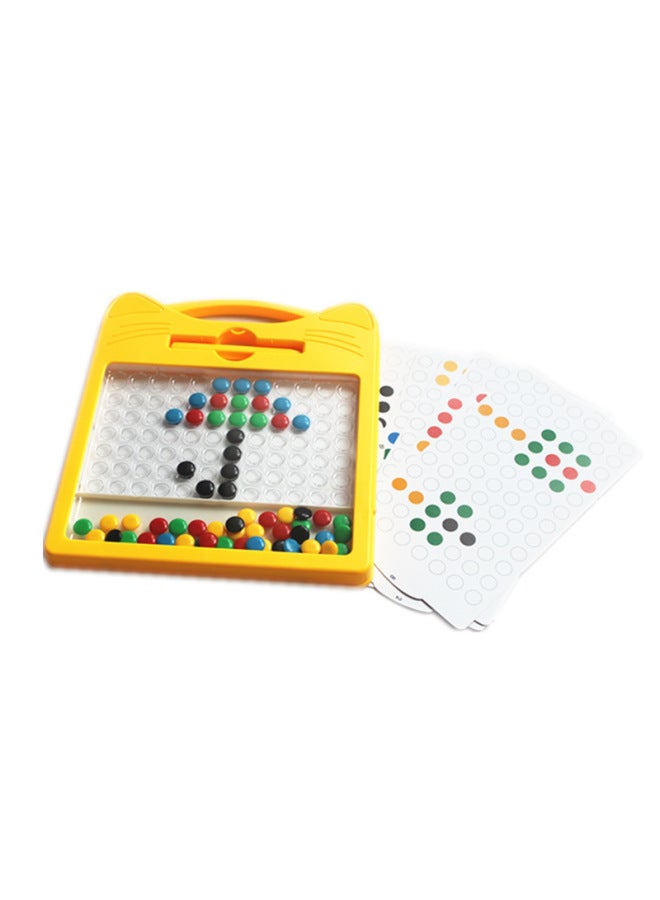 Magnetic Brush Drawing Board Jigsaw Puzzle Toy To Stimulate Children's Imagination, Concentration, Educational Thinking Training Drawing Board-Color:934 Kitten Yellow - Image 1