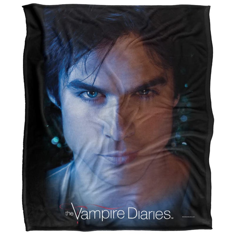 LOGOVISION Vampire Diaries Damon Eyes Officially Licensed Silky Touch Super Soft Throw Blanket 50" x 60" - Image 2