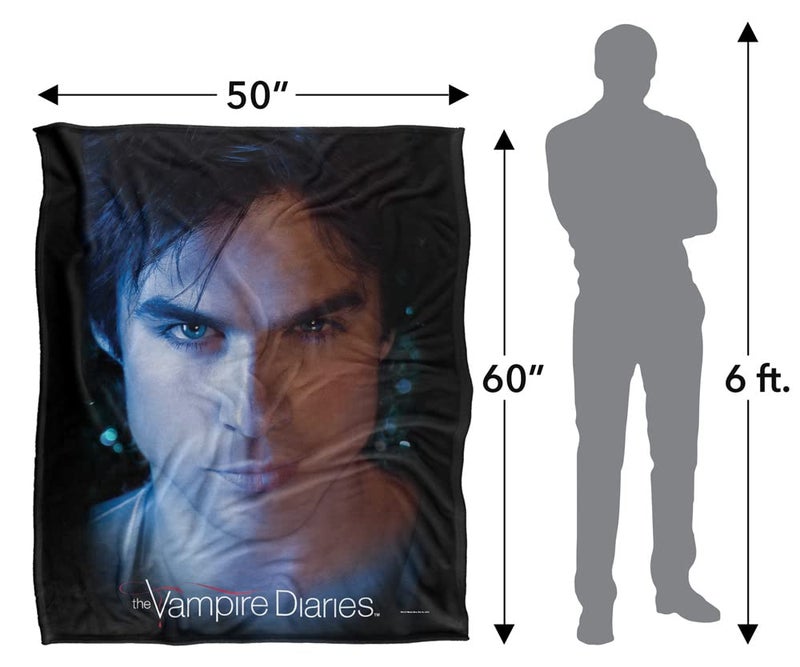 LOGOVISION Vampire Diaries Damon Eyes Officially Licensed Silky Touch Super Soft Throw Blanket 50" x 60" - Image 5