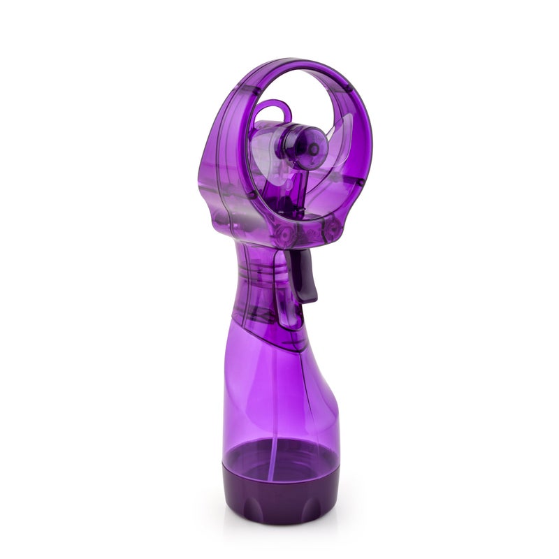 O2COOL Deluxe Handheld Battery Powered Water Misting Fan (Purple) - Image 1