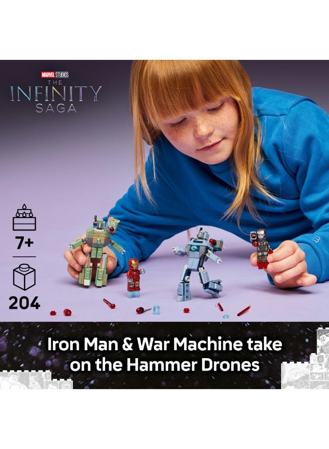 ليغو لعبة الرجل الحديدي وآلة الحرب ضد مسيرات هامر من ليغو® مارفل 76320 - Image 3