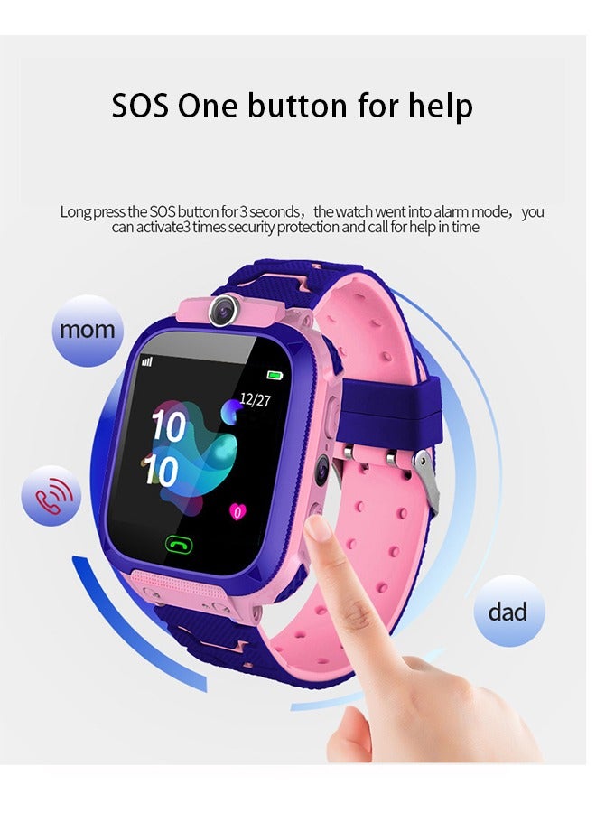 Children's Watch,Touch Smart Watch,Rechargeable,Suitable for Children over 5 Years Old(Blue) - Image 4