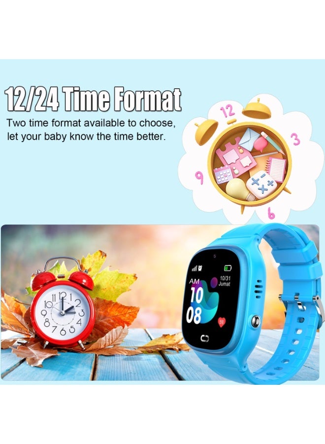 Children's Watch,Touch Smart Watch,Rechargeable,Suitable for Children over 5 Years Old(Blue) - Image 5