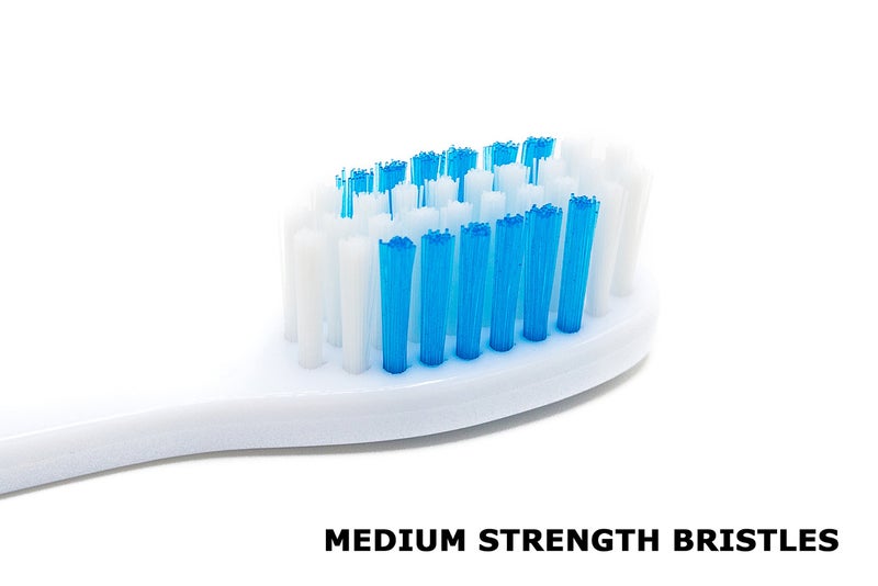 Lingito Travel Toothbrush, Folding with Built in Cover, Hiking, Camping, Emergency, Packable, collapsable, Foldable, Pocket Medium Bristle Brushes (2 Pack) (Blue-Green) - Image 3