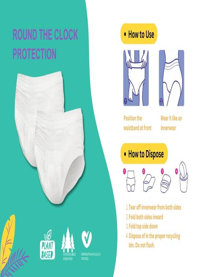 Caredone Disposable Period Panties for Women | S-M | 360° Sanitary Protection for Heavy Flow | No Leakage, No Rashes, No Discomfort | Maternity Panties with High Absorbency | Pack of 5 - Image 5