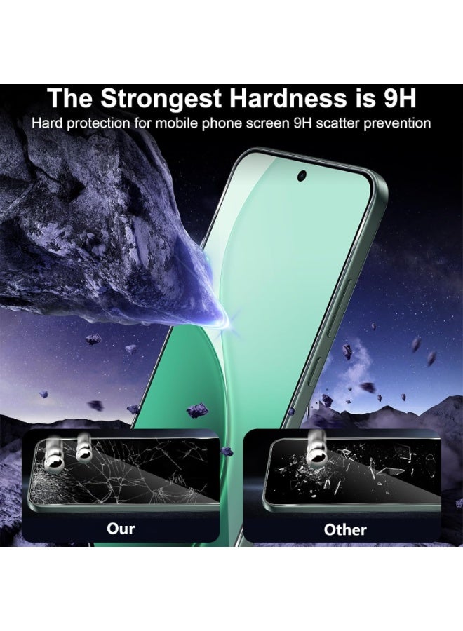 general Compatible with OPPO Reno14 F 5G Tempered Glass, 【2+2 Pack】 Screen Protector and Camera Lens Protector, 9H Hardness HD Anti-Scratch Tempered Glass Protective Film - Image 3