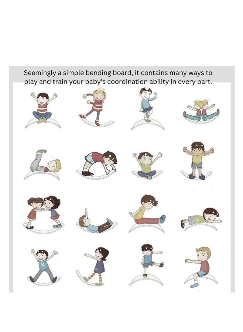 ترتيس لوح التوازن، لوح هزاز للأطفال، لوح تمايل قوي للأطفال، لعبة موازنة ممتعة وجذابة، لوح توازن للأطفال لتحسين التوازن - Image 4