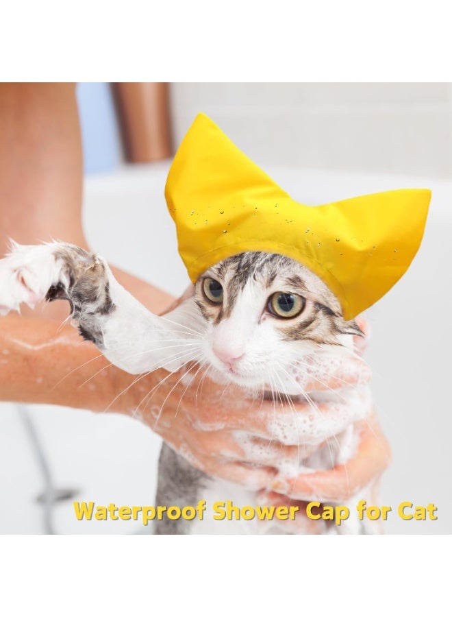 Pet Shower Cap Waterproof for Sphynx Reusable Hearing Protection with Adjustable Strap for House Cats Small Dogs Puppy Pet Grooming Accessories - Image 4