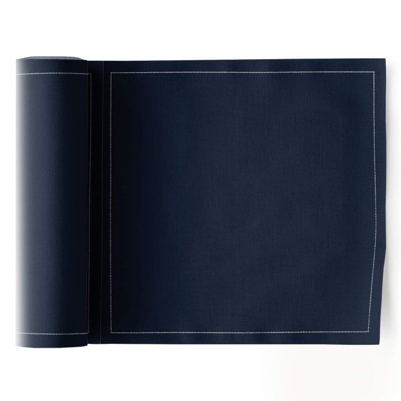 MY DRAP Cotton Luncheon Napkins Washable and Reusable 25 Napkins Petrol Blue