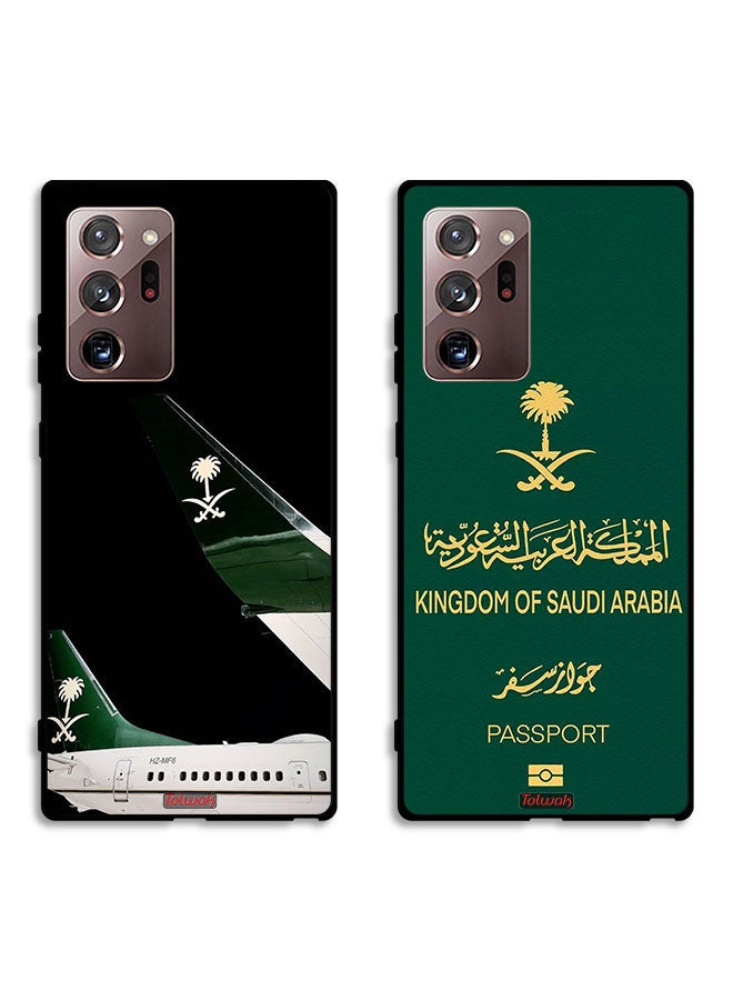Tolwak Two Cases For Samsung Galaxy Note 20 Ultra Protective Covers Saudi Airplane and Passport - Image 1