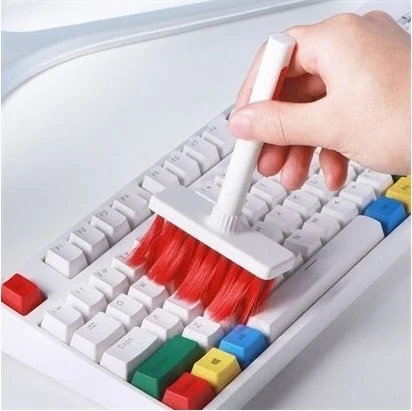 Safestore Multi-Purpose Red Sensitive Brush Headed Computer Laptop Cleaning Brush 5 In 1