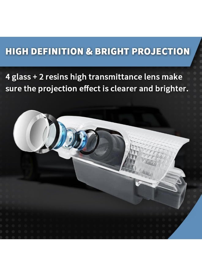 Vierex مناسب لتويوتا لاند كروزر برادو 250 J250 2 قطع أضواء شعار باب السيارة LED - Image 4