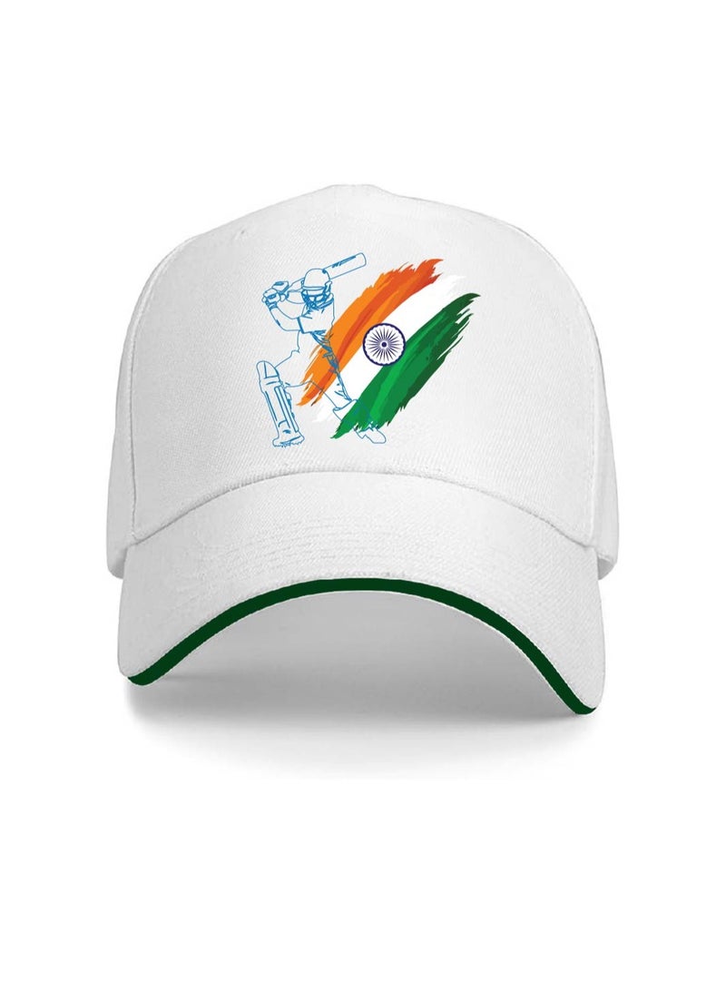 India Cricket Sports Fans Baseball Caps for Both Men and Women With Metal Adjustable Buckle Closure - Perfect for Outdoor Activities, Matches, and Everyday Wear - Image 1