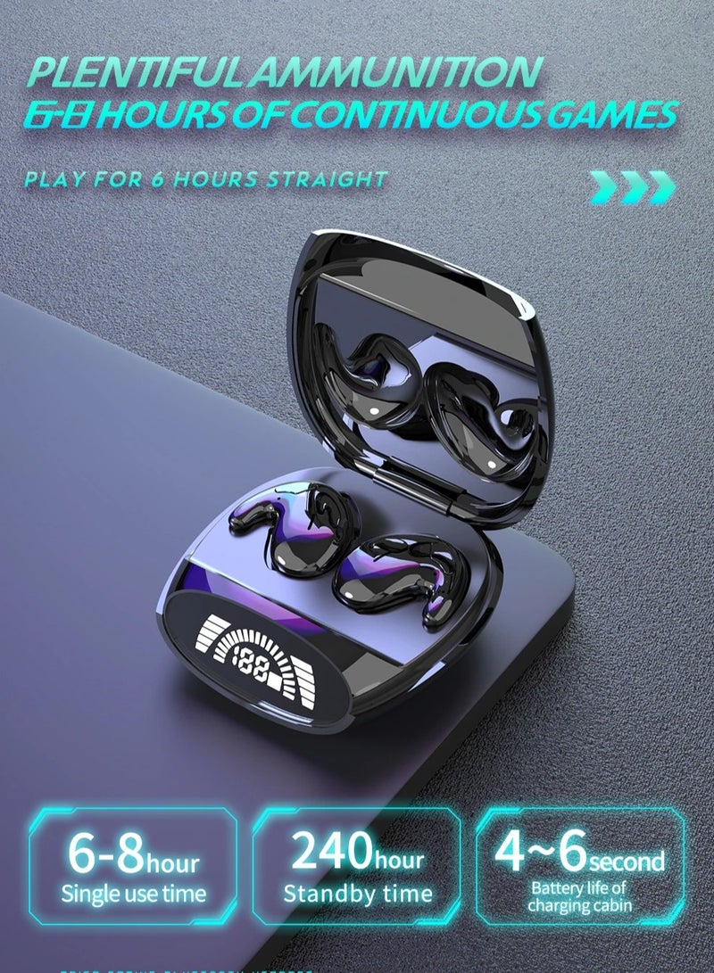 AROAQ Wireless Sleep Earbuds, Soft Comfortable Invisible Bluetooth Earphones, HIFI Sound Stable Noise Cancelling Wireless Headsets, Long Endurance Gaming Headphones With Mic, (Black) - Image 2